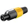 CONNETTORE SPEAKON MASCHIO A 4 POLI GIALLO
